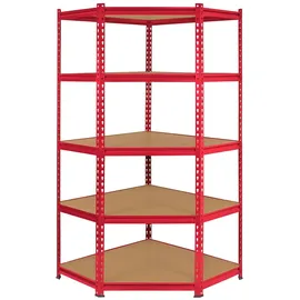 Monster Racking Eckregal Stahl 90cm x 45cm x 183cm rot