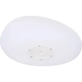 meineWunschleuchte 2er Set LED Solarsteine Garten Deko Weiß mit RGB Farbwechsel, Breite 40cm