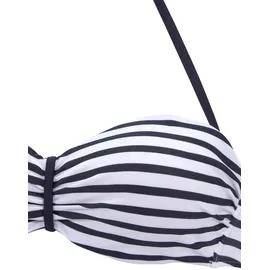 VENICE BEACH Bandeau-Bikini-Top Damen Blau/Weiß 42 Cup D