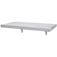 MCW Wandtisch MCW-H48, Wandklapptisch Wandregal Tisch, klappbar Massiv-Holz ~ 100x50cm shabby weiß