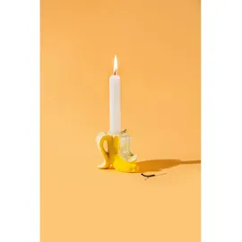 donkey Kerzenständer Banana Romance Keramik Gelb/Weiß