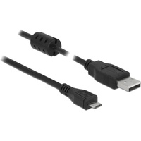 DeLock USB-Kabel USB 2.0 USB-A Stecker, USB-Micro-B Stecker Schwarz