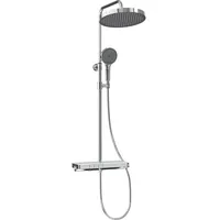 EMKE Emke, Duschsystem, mit Thermostat, Handbrause + Regendusche(2 Strahlstärken)