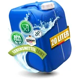 Kosmetex Wasserkanister 20L Blau Kanister BPA frei & lebensmittelecht | Für Trinkwasser im Camping, Garten, Haushalt & Outdoor Einsatz