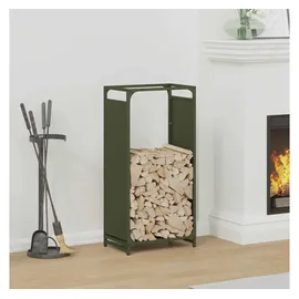 vidaXL Kaminholzregal Kaltgewalzter Stahl 44 x 28 x 90 cm Olivgrün