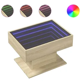 vidaXL LED Couchtisch Sonoma Eiche 70 x 50 x 45 cm