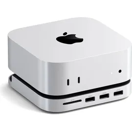 Satechi Stand Hub Mac Mini M4 SSD Enclosure Silber