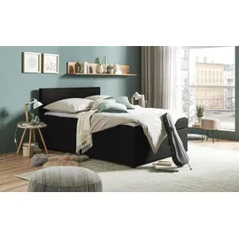 Möbel Kraft Boxspringbett 147 x 104 cm Schwarz