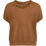 Betty Barclay Lochstrick-Pullover mit Wasserfallausschnitt Braun 42