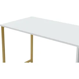 Dmora Eckschreibtisch Caprioli Weiß / Gold