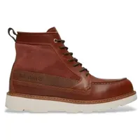 Timberland für Herren. TB0A6CE2EM61 Britton Mills braune wasserdichte Stiefel (40), Leder, Wohnung, Schnürsenkel, Lässig, Draußen