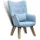 Estexo Fernsehsessel Lucas Polyester 63 x 101 x 63 cm Blau mit Kissen