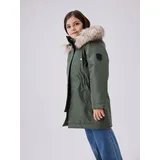 NAME IT »NKFMILLA JACKET LONG Noos mit Kapuze, grün