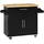 Homcom Küchenwagen Schwarz, Holzwerkstoff, 40x89x109 cm, Esszimmer, Servierwagen