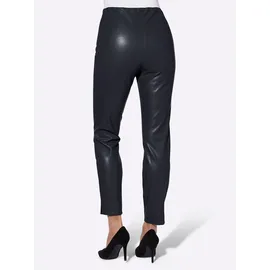 Lady Lederimitathose Regular Blau 19