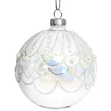 SIKORA Highlights 4er Set ausgefallene Christbaumkugeln aus klarem Glas besondere Weihnachtskugel Christbaumschmuck 8cm, Farbe | Modell:Modell Copenhagen klar, Höhe in cm:8 cm