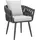 Tectake Stuhl Lugano Gartenstuhl 61 x 60 x 73 cm dunkelgrau