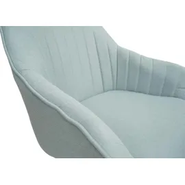 Mendler Esszimmerstuhl HWC-K27 Stoff mint-grün