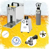 ich-zapfe Komplett Set - Zapfanlage, Bierzapfanlage, Bierkoffer, Durchlaufkühler PYGMY 25 1-leitig Trockenkühler, 35 Liter/h, Zapfkopf:Dreikant