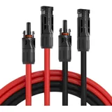 hb-digital 1m - 10m Solar Verlängerungskabel 4mm2 Kabel für PV Anlagen mit Solarstecker schwarz oder rot (USt-befreit nach §12 Abs.3 Nr. 1 S.1 UStG)