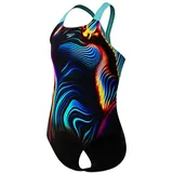 Speedo Digital Placement Powerback Badeanzug - Arctic Glass - 5-6 Jahre
