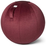 VLUV BOL VARM Stoff-Sitzball in chianti Ø 60cm-65cm, Samt-Möbelbezugstoff - robust, formstabil, mit Tragegriff und Bodenring