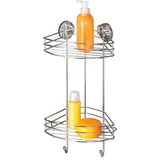 Self Confort Vacuum-Loc Eckregal 2 Etagen - Befestigen ohne bohren, Stahl