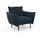OTTO home Cocktailsessel Stine Polyester 96 x 86 x 86 cm Blau