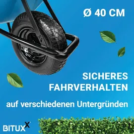 BITUXX Schubkarre 100 l 250 kg