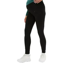 Damen Schwangerschafts-Hose schlichte Basic-Hose Umstandsmode Sport-Leggings 950753 Schwarz - 32/34