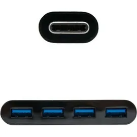 NANOCABLE 10.16.4401-BK (USB-C, 4 Ports), Dockingstation - USB 3.0-Adapter. USB-C/M-USB 3.0/F Schwarz