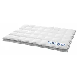 HANSKRUCHEN GmbH HANSKRUCHEN Nobel House Daunendecke 200x200 cm extra Leicht 90% Daunen waschbar Allergiker Sommerdecke atmungsaktiv Bettdecke weiß - Weiß