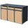 ML-Design Mülltonnenbox 200 x 80 x 116,3 cm bronze