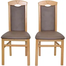 moebel-direkt-online Esszimmerstuhl Linda braun 2er Set
