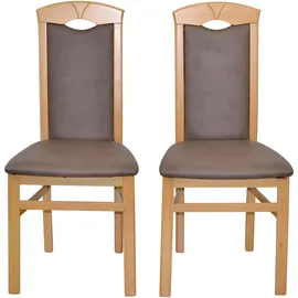 moebel-direkt-online Esszimmerstuhl Linda braun 2er Set