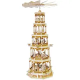 Erzgebirgische Volkskunst Richard Glässer GmbH Glässer Erzgebirge Pyramide Christi Geburt natur 28er Spielwerk 123cm