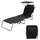 Spetebo 3-Bein Gartenliege 186 x 55 x 24 cm Schwarz