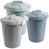2friends Universaltonne Mülltonne Mülleimer 23L Wetterfest Futtertonne Mülltonne Deckel - Hellgrau