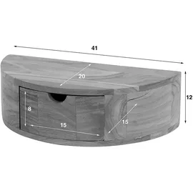 KAWOLA Hängenachtschrank CAVE 1 x 40 x 30 cm beige