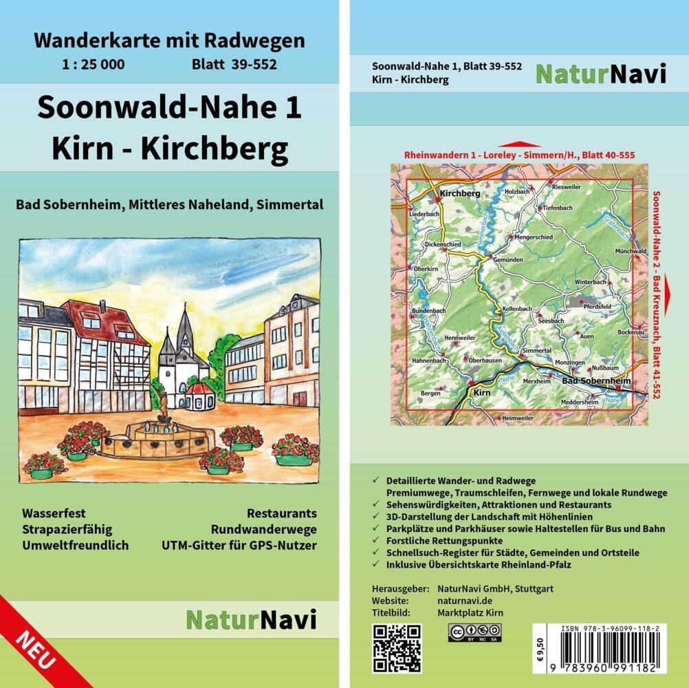 Soonwald-Nahe - Kirn - Kirchberg  Karte (im Sinne von Landkarte)