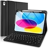 TENGWUDZ Hülle mit Tastatur für iPad 10. Generation 10.9 Zoll 2022, Magnetisch Abnehmbarer Tastatur Hülle für iPad A16 11. Generation 11 Zoll 2025 - Deutsches Layout