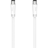 Hama Antennenkabel 90 DB (Antennenstecker, Antennenbuchse, Koaxial, für TV, Kabel-TV, 0,75 m) weiß