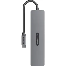 Sitecom - 7 in 1 USB-C Power Delivery Multiport Adapter - 3x USB-A (USB-C, 7 Ports), Dockingstation + USB Hub, Grau
