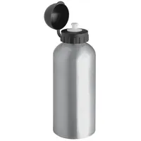 MacMa Aluminium Trinkflasche mit Sportverschluss 600 ml, silber