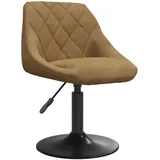 vidaXL Barhocker 335314 drehbar höhenverstellbar  Braun Samt