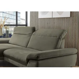 die planbar Eckcouch Polyester L-Form mit Kopfteilverstellung 3-Sitzer Grün