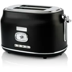 Westinghouse Zwei-Schlitz Toaster Retro Serie, 815 Watt, 6 Stufen, schwarz