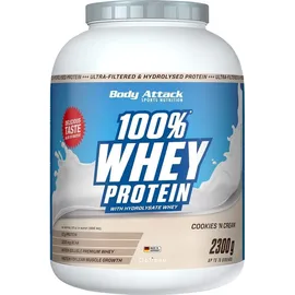 Body Attack 100% Whey Protein Cookies & Cream Pulver 2300 g
