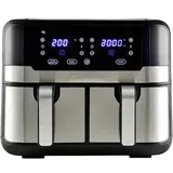 Master Pro MasterPRO Heißluft-Fritteuse 9 l 2400 W Antihaftbeschichtung, Cool-Touch-Gehäuse, Timerfunktion, mit Di, Fritteuse, Schwarz