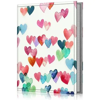 Fintie 10x15 cm Fotoalbum, Klein Fotoalben Zum Einstecken Hochzeit geburtstag jahrestag mit 26 Seiten für 52 Fotos, Urlaub Fotobuch, 4 X 6 Inch für Seiten, Herzregen